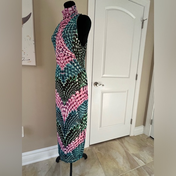 AFRM open back multicolor sleaveless mockneck dress size M - Picture 9 of 14